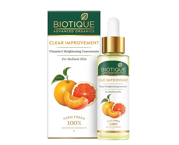 Biotique Advanced Organics Clear Improvement Vitamin C Brightening Concentrate - 30 ML