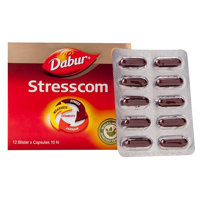 Dabur Stresscom Ashwagandha Capsules - 120 Capsules