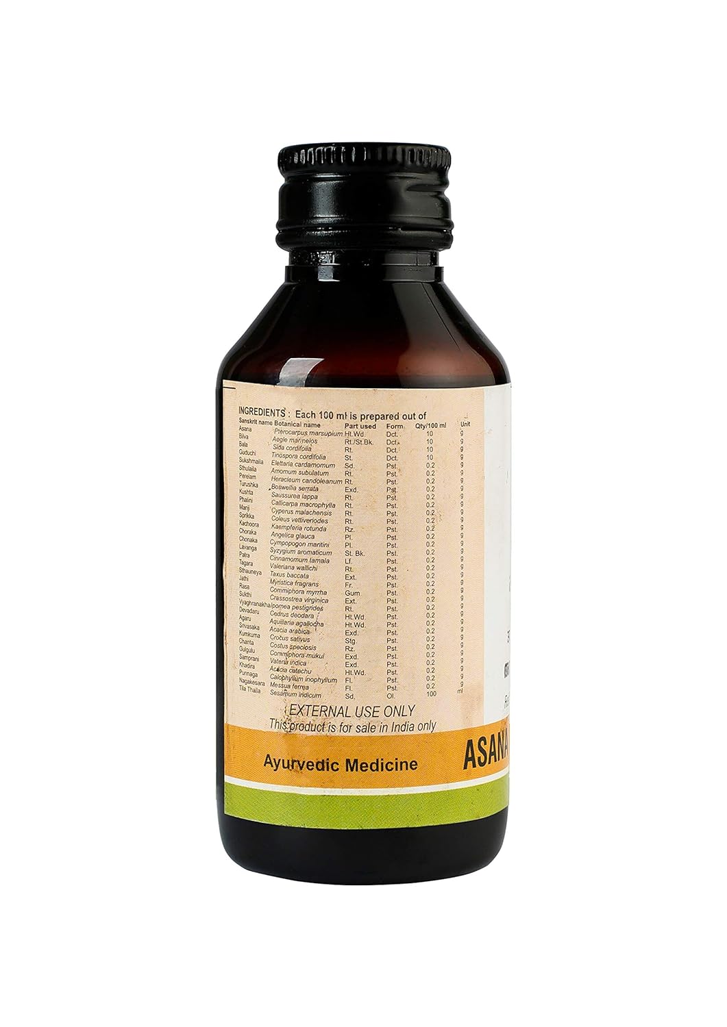 Kerala Ayurveda Asana Eladi Thailam - 100 ML