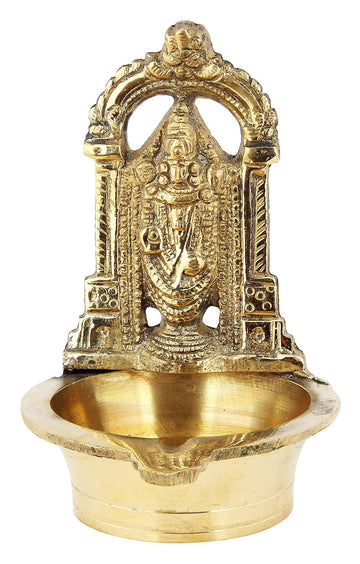 Brass Balaji Oil Lamp - 11 CM - Daily Needs Products