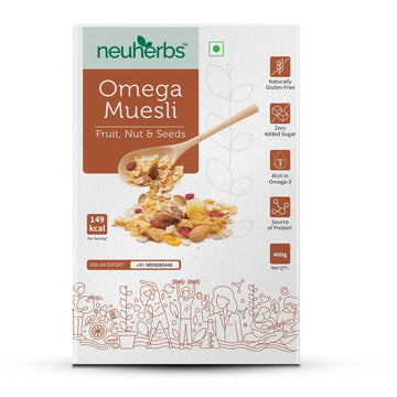 neuherbs Omega Muesli Fruit, Nuts And Seeds Millets