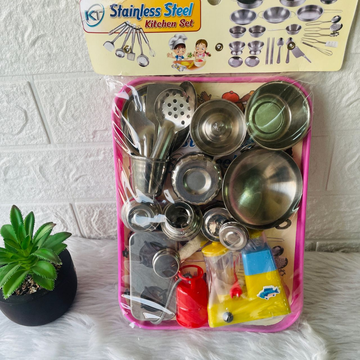 Stainless Steel Kitchen Set Toys for Kids - Daily Needs Products