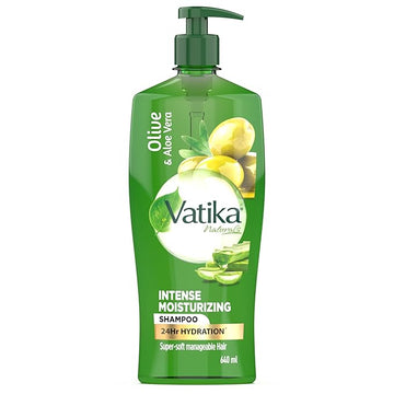 Dabur Vatika Aloe Vera & Olive Intense Moisturising Shampoo - 640 ML