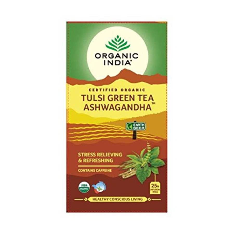 Organic India Tulsi Green Tea Ashwagandha