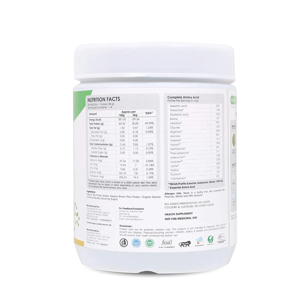 OZiva Organic Plant Protein For Everyday Fitness