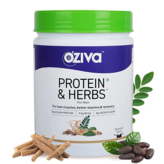 OZiva Protein &amp Herbs for Men Chocolate 16 serving