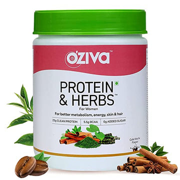 OZiva Protein & Herbs For Women Cafe mocha 16 serving