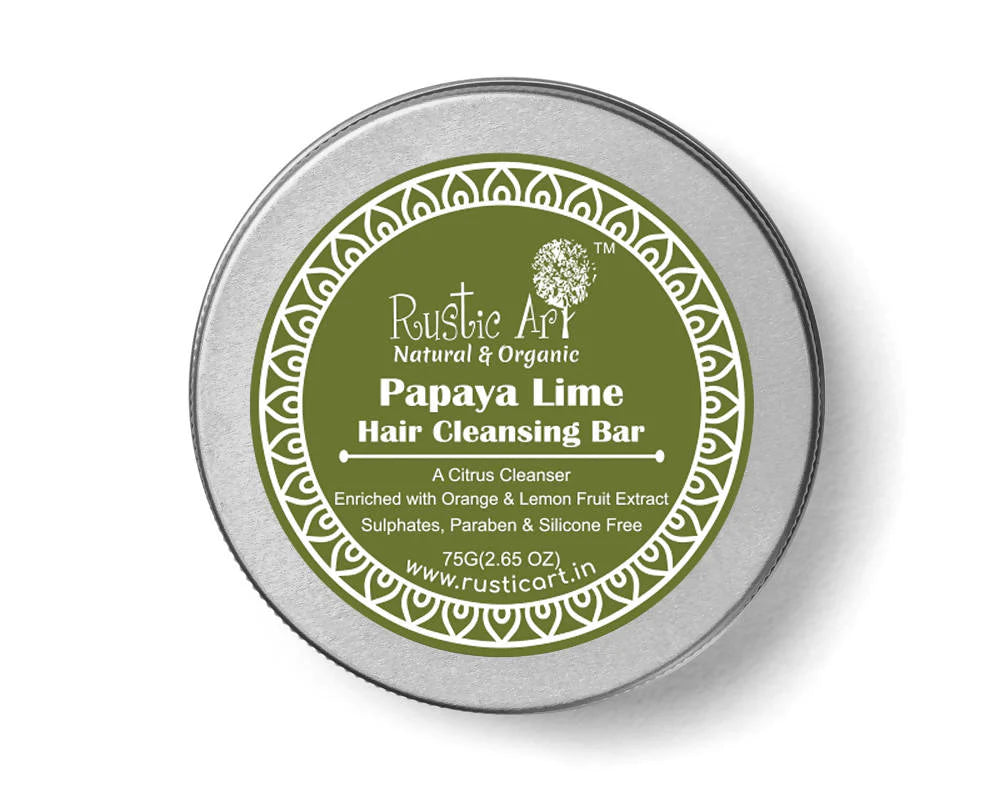 Rustic Art Papaya Lime Hair Cleansing Bar